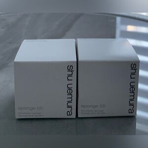 NEW Shu Uemura Sponge 55 Foundation Brush Sponge for Face Makeup - LOT OF 2